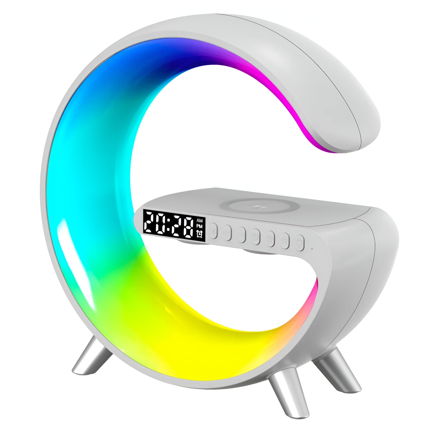 Lampara G RGB - Reloj Digital - Cargador Inalámbrico